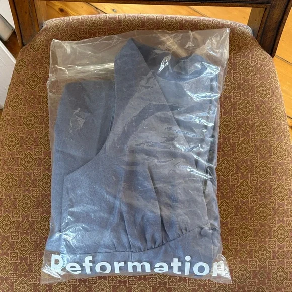 Reformation Dusty Blue Sleeveless Tank Dress - Picture 4 of 6